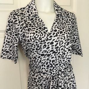 Wendy Williams Wrap Jumpsuit Animal Print Sz XS